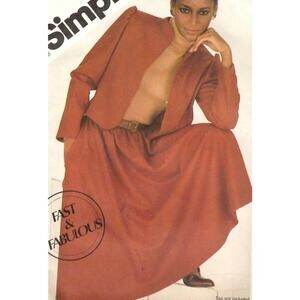 Simplicity 5168 Pattern Skirt Jacket Miss 10 Vintage Unlined Western Rodeo